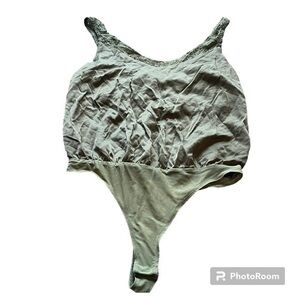 Olive green Fore Body suit with lace straps